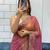 purple fendy silk blend diamond work saree with blouse