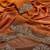 orange fendy silk blend diamond work saree with blouse