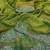 green fendy silk blend diamond work saree with blouse