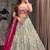 grey Georgette Embellished Mirror Work Lehenga choli
