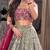 grey Georgette Embellished Mirror Work Lehenga choli