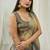 Grey tissue saree with unstiched blouse