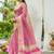 Pink tissue saree with unstiched blouse