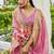 Pink tissue saree with unstiched blouse