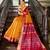 Mustard silk Blend saree with unstitched blouse
