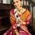 Mustard silk Blend saree with unstitched blouse