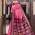 Pink silk Blend saree with unstitched blouse