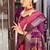 Pink silk Blend saree with unstitched blouse