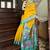 Yellow rama silk Blend saree with unstitched blouse