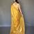 Yellow silk blend saree with unstitched blouse