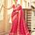 Gajari pink soft silk blend saree with unstitched blouse