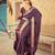 Wine soft silk blend saree with unstitched blouse