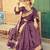 Wine soft silk blend saree with unstitched blouse