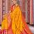 Yellow rama soft silk blend saree with unstitched blouse