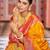 Yellow rama soft silk blend saree with unstitched blouse