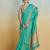 Firozy silk blend saree with unstitched blouse