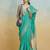 Firozy silk blend saree with unstitched blouse