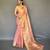 Pink silk blend saree with unstitched blouse