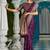Purple silk blend saree with unstitched blouse
