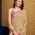 Beigeny linen saree with unstitched blouse