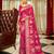 Rani silk blend saree with unstitched blouse