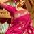 Rani silk blend saree with unstitched blouse
