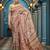 Beige soft silk blend saree with unstitched blouse