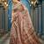 Beige soft silk blend saree with unstitched blouse
