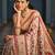 White red soft silk blend saree with unstitched blouse