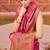 Purple soft silk blend saree with unstitched blouse