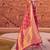 Purple soft silk blend saree with unstitched blouse