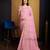 Baby pink organza saree with unstitched blouse