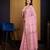 Baby pink organza saree with unstitched blouse