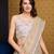 Chiku organza saree with unstitched blouse