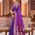 Violet soft silk blend saree with unstitched blouse