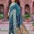 Rama soft silk blend saree with unstitched blouse