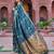 Rama soft silk blend saree with unstitched blouse