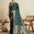 Green soft silk blend saree party wear with unstitched blouse