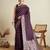 Voilet soft silk blend saree party wear with unstitched blouse