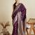 Voilet soft silk blend saree party wear with unstitched blouse