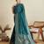 Green soft silk blend saree party wear with unstitched blouse