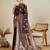 Purple soft silk blend saree party wear with unstitched blouse