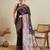 Voilet soft silk blend saree party wear with unstitched blouse