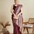 Red soft silk blend saree party wear with unstitched blouse