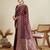 Red soft silk blend saree party wear with unstitched blouse