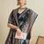 Black soft silk blend saree party wear with unstitched blouse