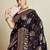 Voilet soft silk blend saree party wear with unstitched blouse