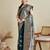 Green soft silk blend saree party wear with unstitched blouse
