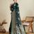 Green soft silk blend saree party wear with unstitched blouse