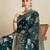Green soft silk blend saree party wear with unstitched blouse